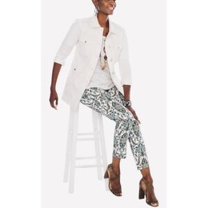 Chico's Women's SZ 0 TALL (4) Damask So Slimming Girlfriend Slimming Ankle Jeans